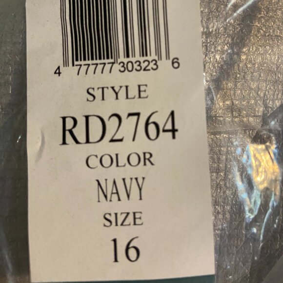 **Rina di Montella** Mother of the Bride Long Gown 2764 Navy Size 16 20 24 NWT - Picture 7 of 8